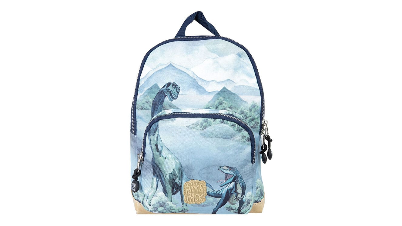Sac à dos bleu clair pour enfants avec motif de dinosaure